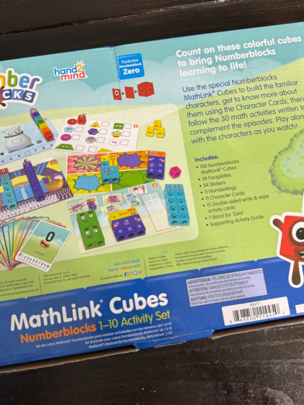 Number Blocks hand2mind MathLink Cubes  1-10 Activity Set, Math Games for Kids 3 - Picture 2 of 7